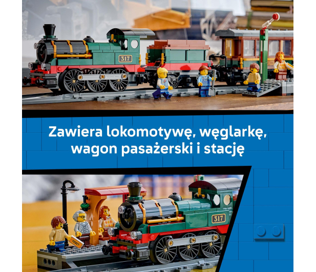 LEGO CITY 60511 Retro pociąg z lokomotywą parową - 1529822 - zdjęcie 5
